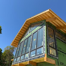 Custom built home under construction in Dorset, Vermont